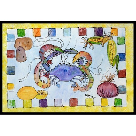 Carolines Treasures 36 x 24 in. Crab Indoor Or Outdoor Doormat 8068-JMAT